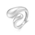 Silver Sculptural Crossover Ring